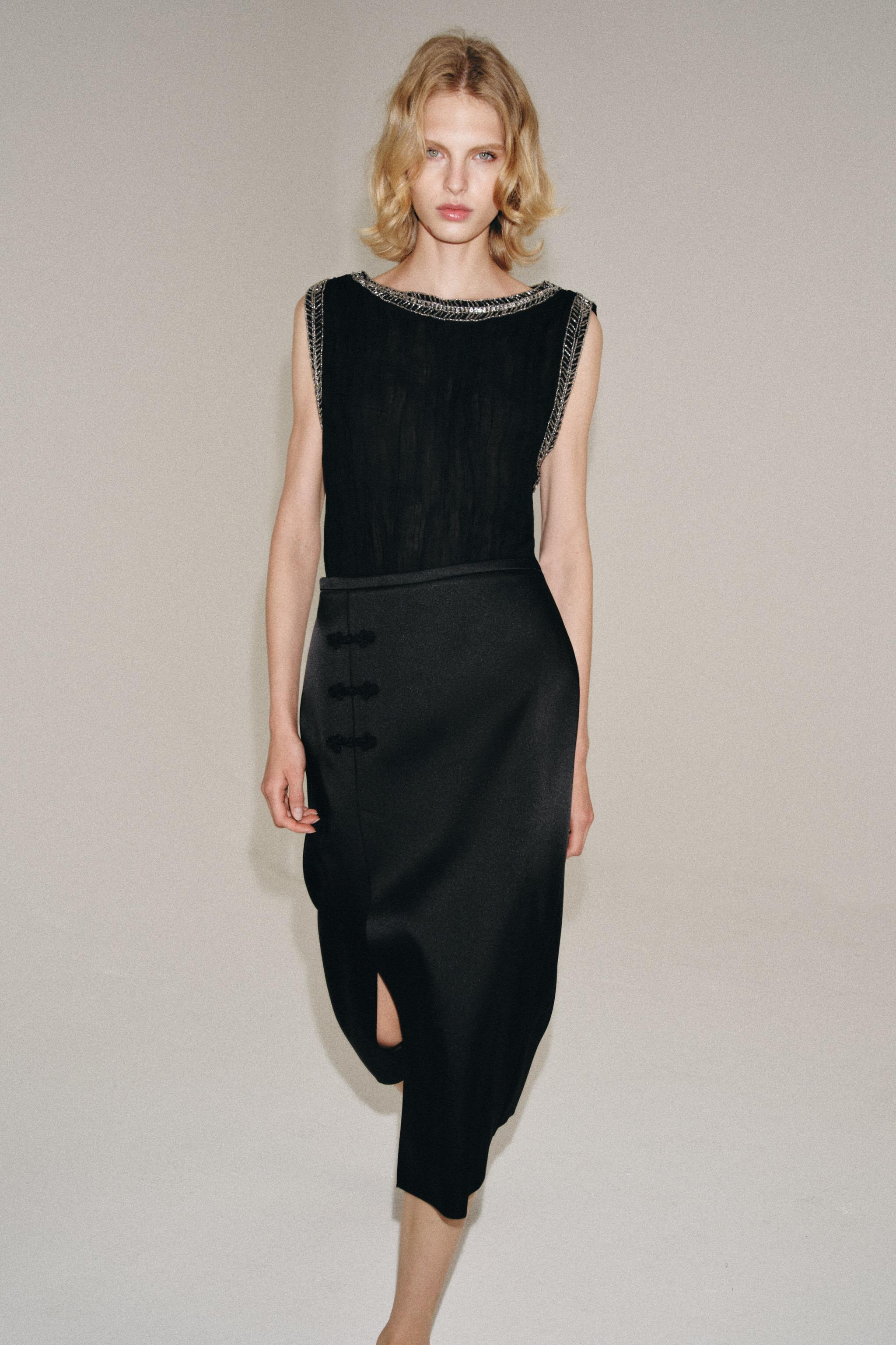 ZW COLLECTION JACQUARD BEADED TOP